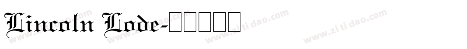 Lincoln Lode字体转换